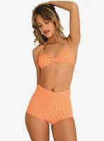 Dippin' Daisy's Farrah Elastic Waist Cover-Up Short Orange Soda