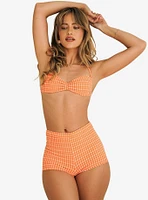 Dippin' Daisy's Christina Tie Bandeau Swim Top Orange Soda