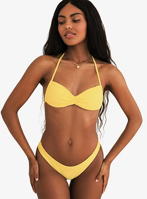 Dippin' Daisy's Christina Tie Bandeau Swim Top Sunshine Waffle