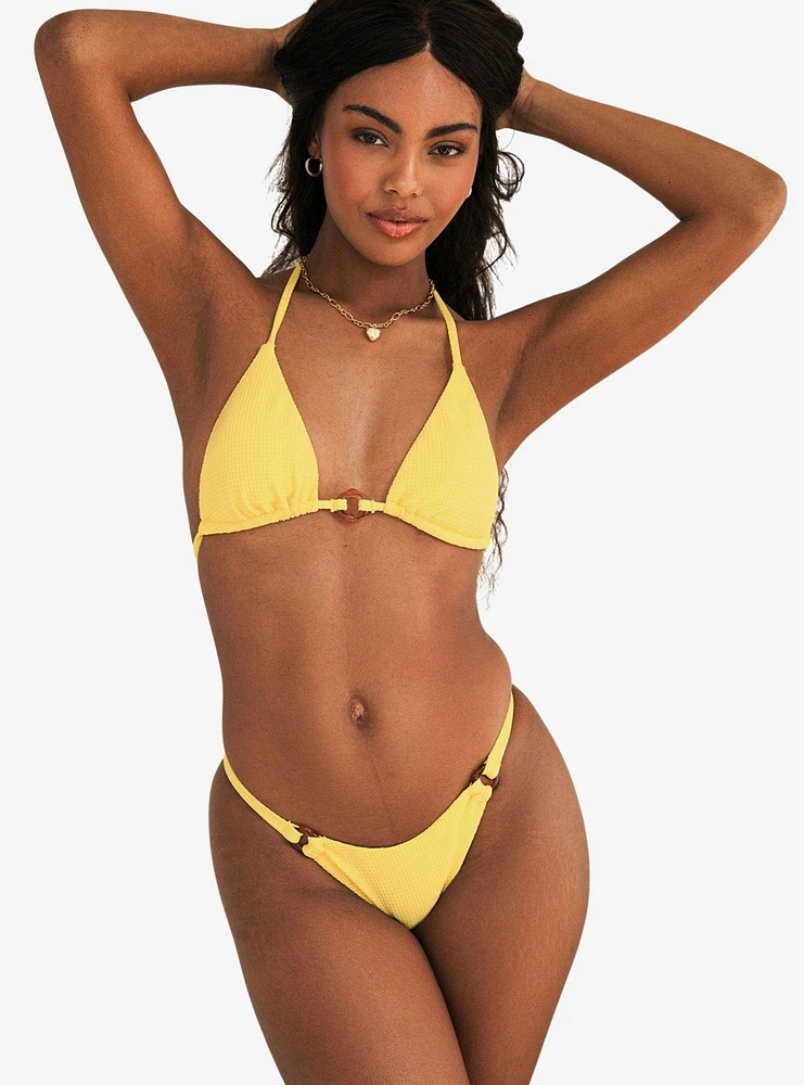 Dippin' Daisy's Gracie Triangle Swim Top Sunshine Waffle