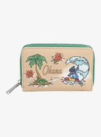 Loungefly Disney Lilo & Stitch Surfing Stitch Canvas Small Zip Wallet - BoxLunch Exclusive