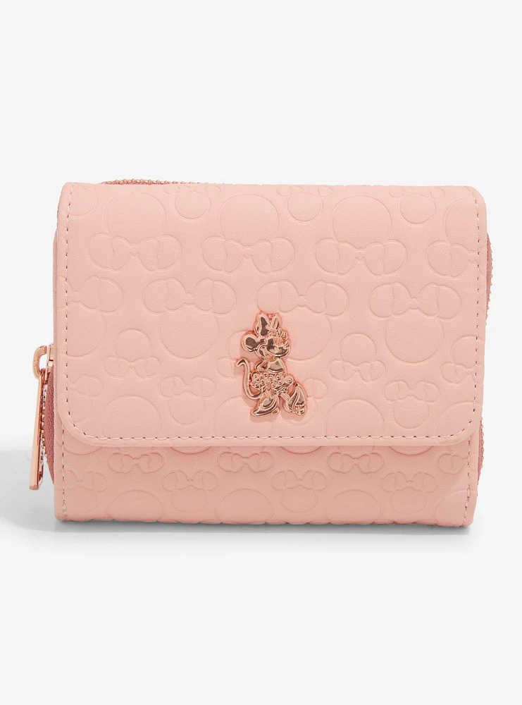 Loungefly Disney Minnie Mouse Debossed Silhouettes Pink Wallet - BoxLunch Exclusive