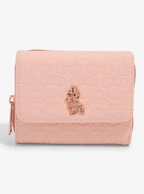 Loungefly Disney Minnie Mouse Debossed Silhouettes Pink Wallet - BoxLunch Exclusive