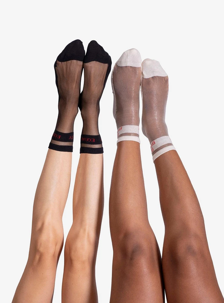 Be Brave & Equality Sheer Crew Socks (2 Pairs)