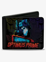 Transformers Optimus Prime Pose Autobot Fade Multi Color Bifold Wallet