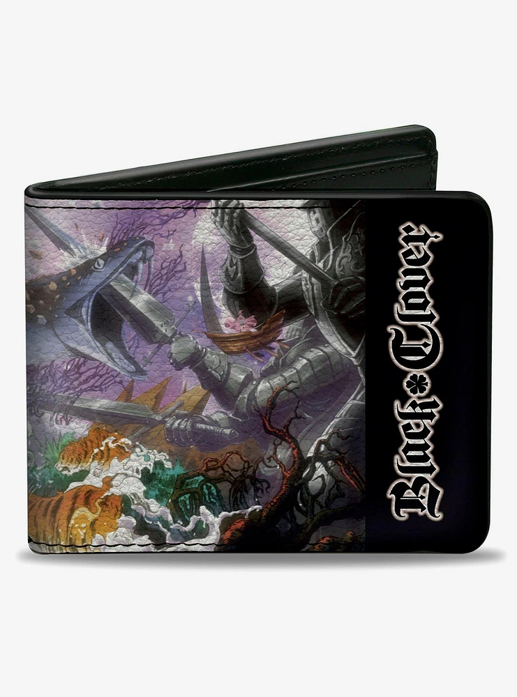 Black Clover Glamour World Scene and Title Logo Bifold Wallet