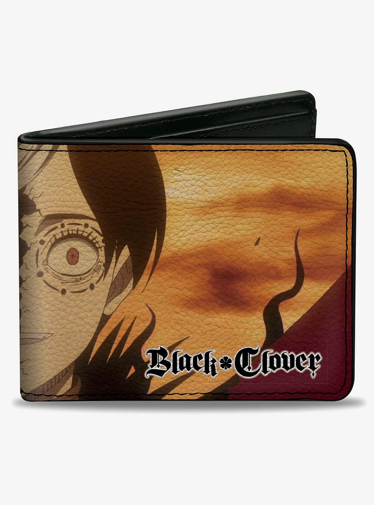 Black Clover Vanica Megicula Devil Host Pose and Title Logo Bifold Wallet