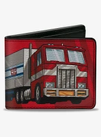 Transformers Optimus Prime Semi Truck and Autobot Shield Reds Bifold Wallet