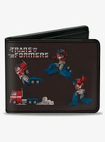 Transformers Optimus Prime and Megatron Conversion Scenes Bifold Wallet