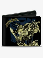 Transformers Grimlock Sword Pose and Autobot Shield Black Bifold Wallet