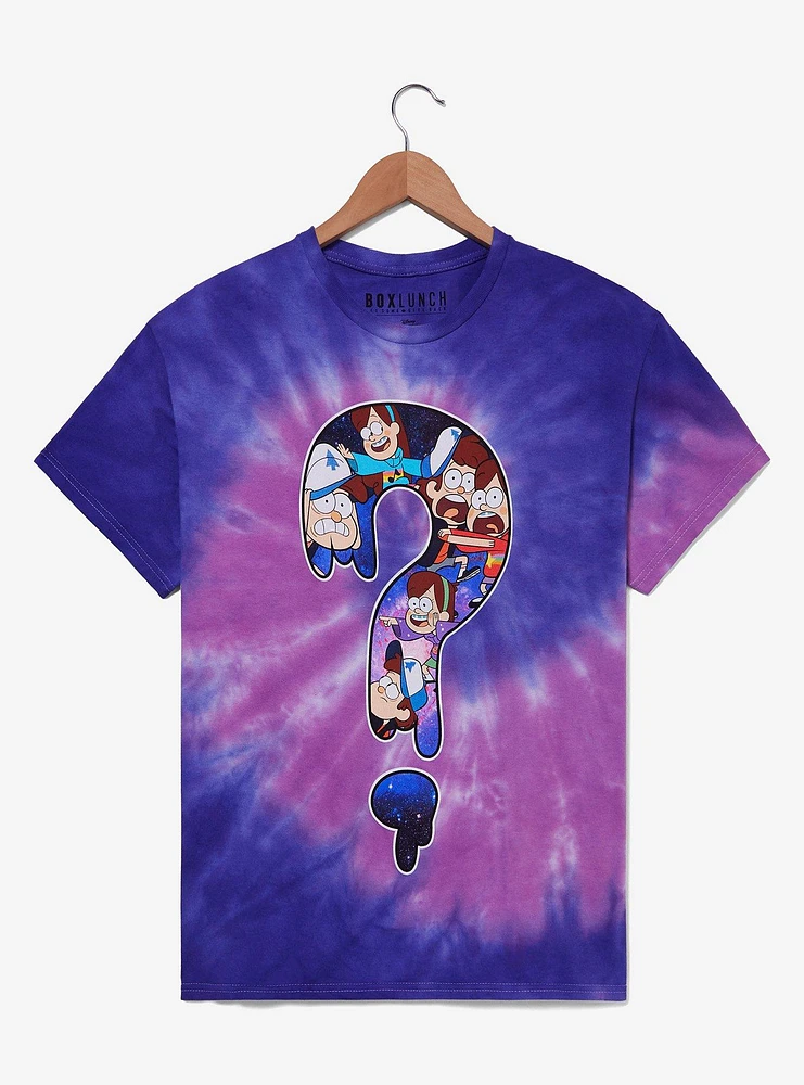 Gravity Falls Dipper & Mabel Question Mark Tie-Dye T-Shirt - BoxLunch Exclusive