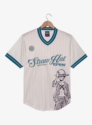 One Piece Monkey D. Luffy Striped Batting Jersey - BoxLunch Exclusive