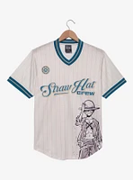 One Piece Monkey D. Luffy Striped Batting Jersey - BoxLunch Exclusive