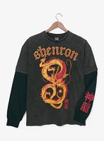 Dragon Ball Z Shenron Mineral Wash Layered Long Sleeve T-Shirt - BoxLunch Exclusive