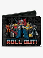 Transformers Autobots Roll Out and Shield Comic Panels Grays Bifold Wallet