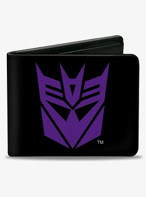 Transformers Decepticon Shield Black Purple Bifold Wallet