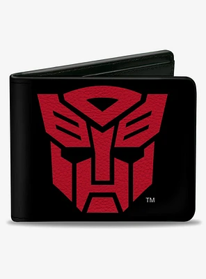 Transformers Autobot Shield Black Red Bifold Wallet