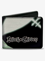 Black Clover Yuno Sylph Spirit Dive Sword Pose Black Greens Bifold Wallet