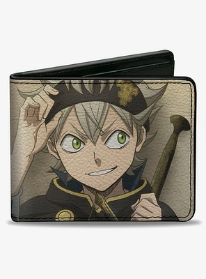 Black Clover Asta Sideways Look Pose Tans Bifold Wallet