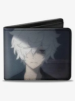 Hells Paradise Kanji Title Logo and Gabimaru Shadow Pose Bifold Wallet