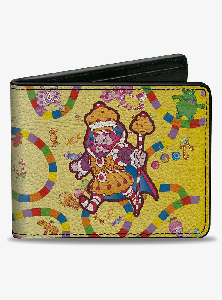 Candy Land Kandy King Game Path Pose and Characters Multi Bifold Wallet