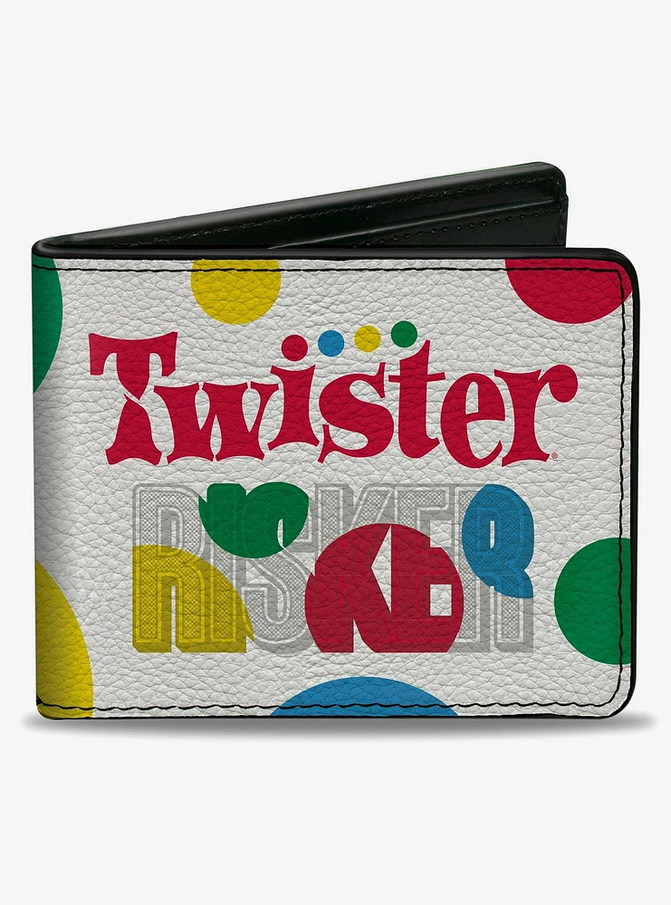 Twister Risker Circle Spots White Multi Color Bifold Wallet