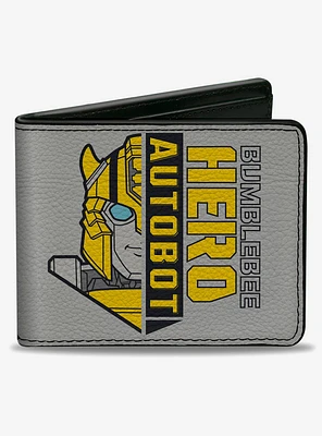 Transformers Bumblebee On A Mission and Sports Car Gray Bifold Wallet