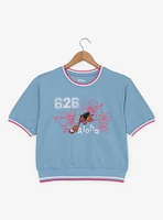 Disney Lilo & Stitch Floral Women's Cropped Ringer T-Shirt - BoxLunch Exclusive