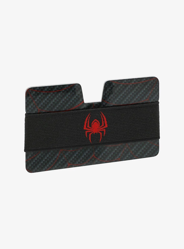 Marvel Spider-Man Miles Morales Elastic Band Metal Cardholder