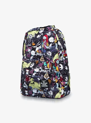 Loungefly Disney The Nightmare Before Christmas Characters Allover Print Backpack