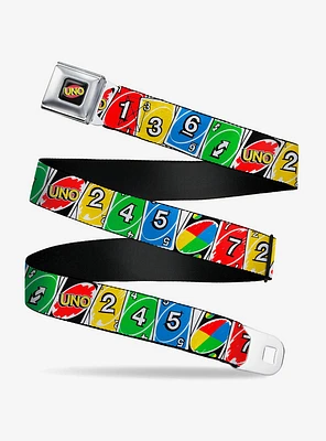 UNO Cards Lineup Stack Seatbelt Buckle Belt