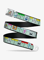 Monopoly Game Board Space Blocks Seatbelt Buckle Belt