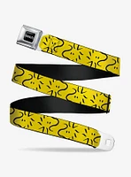 Peanuts Woodstock Line Face Art Seatbelt Buckle Belt