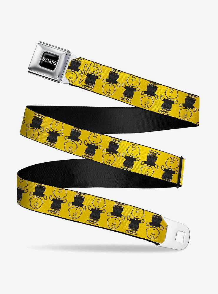 Peanuts Charlie Brown Pose Flip Seatbelt Buckle Belt