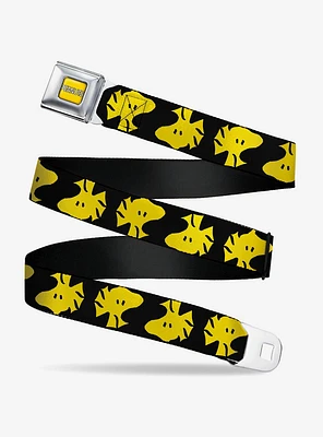 Peanuts Woodstock Face Flip Seatbelt Buckle Belt