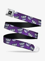 Transformers Decepticons Icon Scattered Grids Seatbelt Buckle Belt