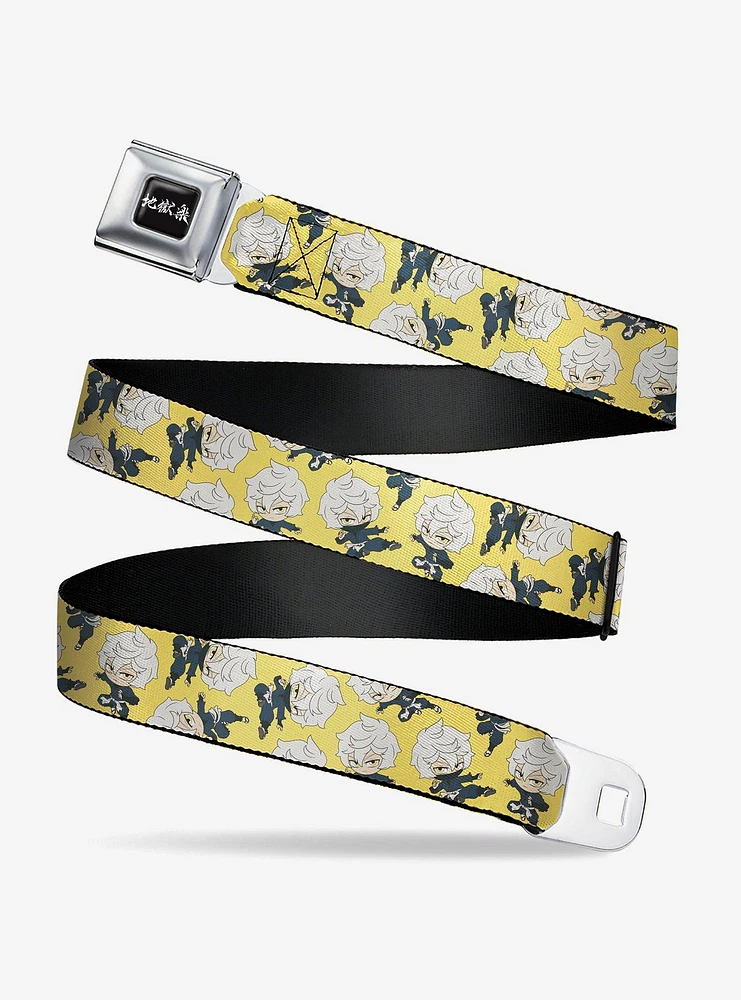 Hell's Paradise Chibi Gabimaru Poses Scattered Seatbelt Buckle Belt