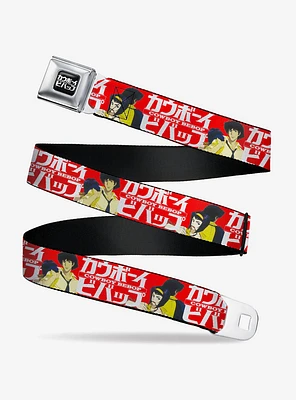 Cowboy Bebop Spike & Faye Back To Seatbelt Buckle Belt