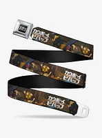 Cowboy Bebop Jet & Crew Bonsai Tree Scene Logo Seatbelt Buckle Belt