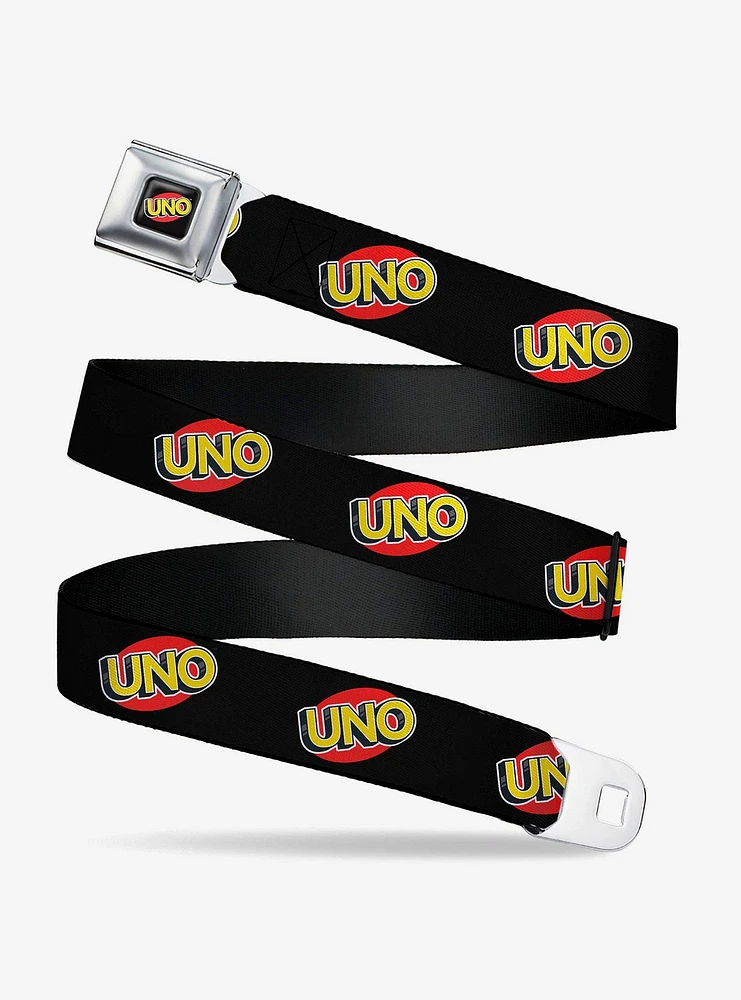 UNO Game Logo Seatbelt Buckle Belt