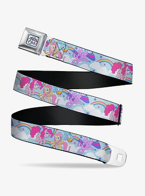 My Little Pony Title Logo Full Color Sky Seatbelt Buckle Belt