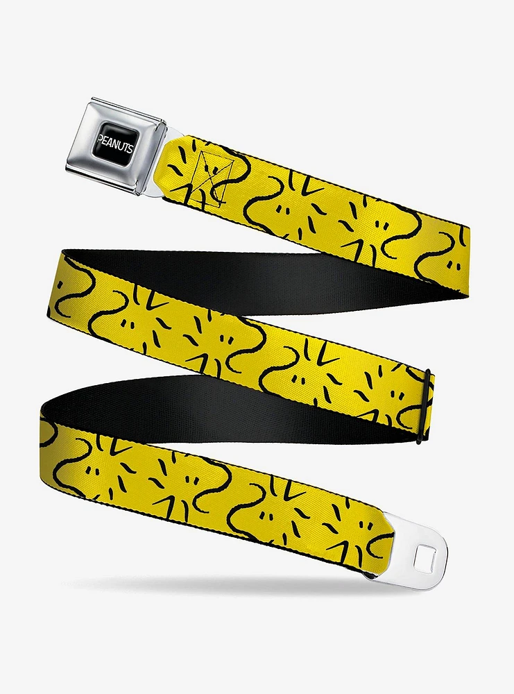 Peanuts Woodstock Line Face Art Seatbelt Buckle Belt