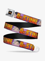 Dr. Stone Title Logo & Gen Asagiri Face Seatbelt Buckle Belt