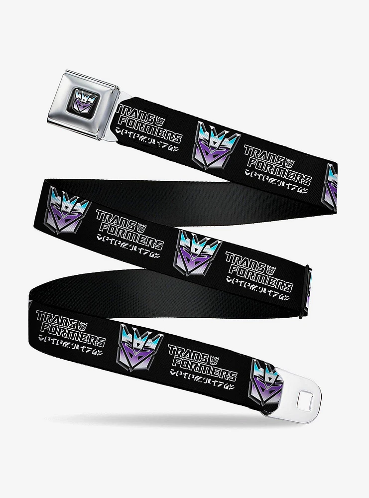 Transformers Decepticons Cybertronian Icon Seatbelt Buckle Belt