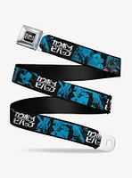 Cowboy Bebop Title Logo Character Blocks Seatbelt Buckle Belt