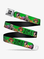 Cowboy Bebop Crew Group Pose & Title Logo Seatbelt Buckle Belt