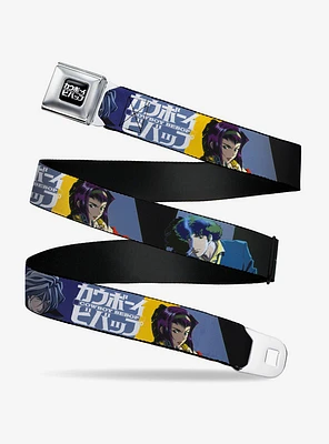 Cowboy Bebop Spike Vicious & Faye Pose Seatbelt Buckle Belt