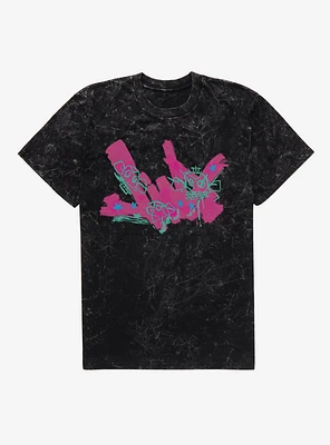 Arcane Graffiti Name Jinx Mineral Wash T-Shirt