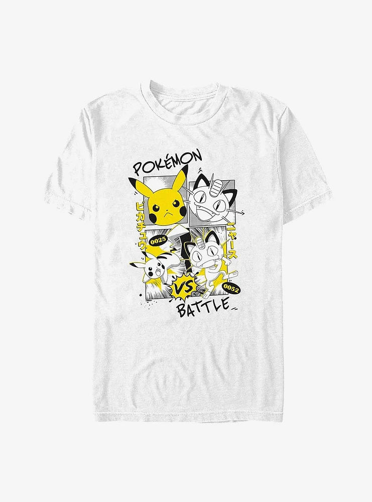 Pokemon Pikachu Meowth Manga Style T-Shirt