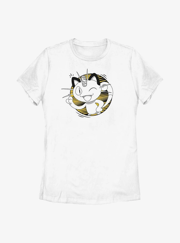 Pokemon Meowth Wink Womens T-Shirt